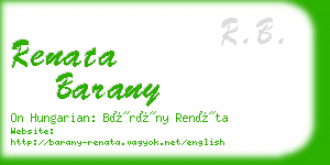 renata barany business card